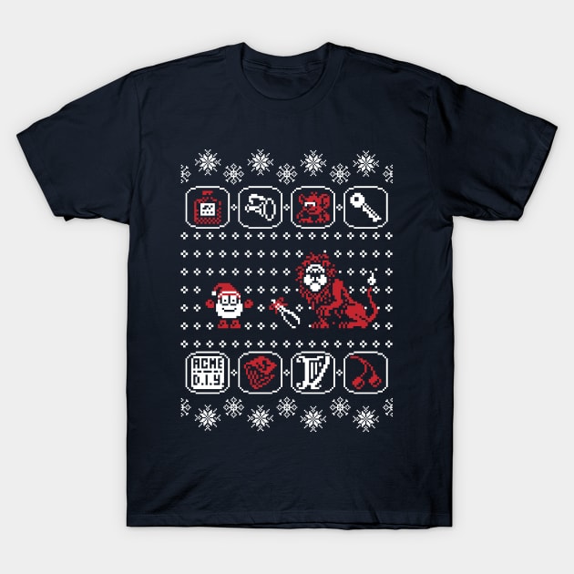 Santa of the Yolkfolk - Ugly Sweater T-Shirt by RetroReview
